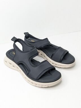 UBFEN Strappy Platform Sandals, Black, Women's 11 (EU 41)